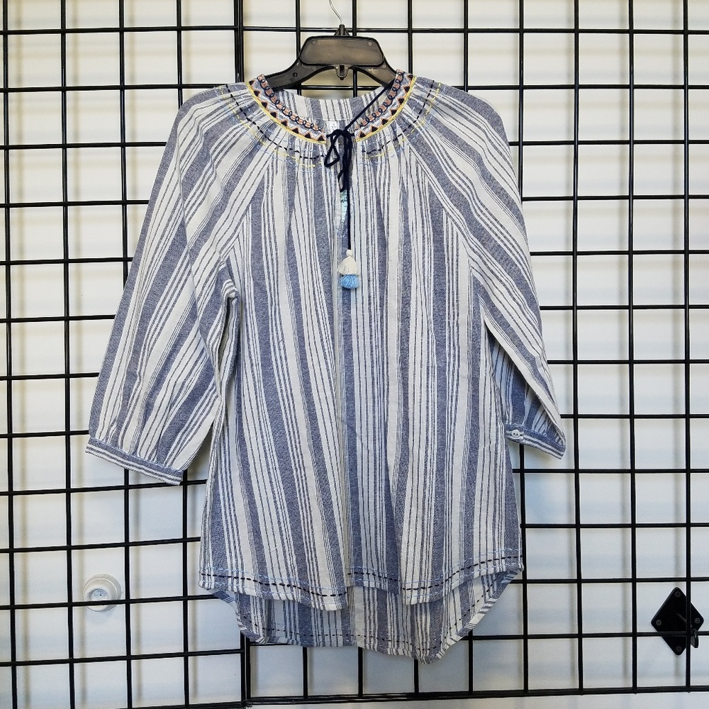 Blue Striped Cotton Set